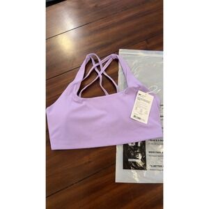 LSKD Aspire Sports Bra Violet Ray Purple Strappy Back Large NWT NEW